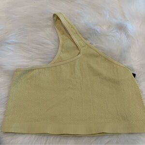 Urban Outfitters Out from Under Yellow One shoulder Spandex Crop Top Size M/L